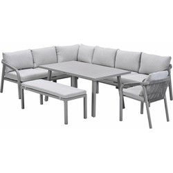 Garden Impressions Tarera lounge dining set 7-delig R - taupe