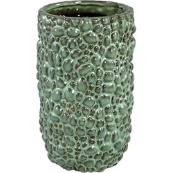 PTMD Danillo Green glazed ceramic pot drops round high