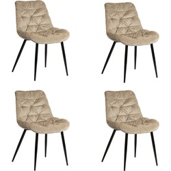 PoleWolf - Louis Chair - Fusion Fabric - Beach - Set of 4
