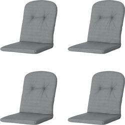 Madison -  Kuipstoelkussen Hoge Rug Basic grey - Ca. 96x45 cm - Set van 4