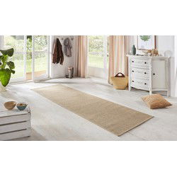 Loper Laagpolig Sisal Look - Geschikt voor Binnen & Buiten - Beige - 80x500 cm