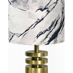 Lampenkap velvet marble grijs Light&Living, 30 x 30 x 21 cm.