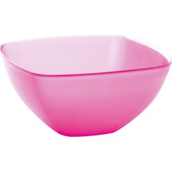 Juypal Serveerschaal/slakom - fuchsia roze - 2,75 liter- kunststof- D22,5 x H9,5 cm - Serveerschalen