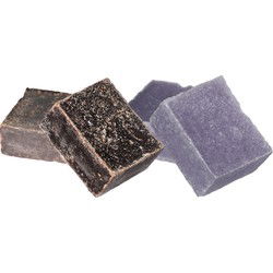 Ideas4seasons Amberblokjes/geurblokjes - lavendel en musk - 6x stuks - huisparfum - Amberblokjes