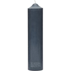 RM Rustic Pillar Candle blue 7x30