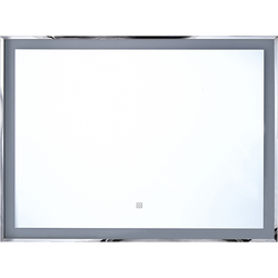 ARGENS - LED-spiegel - Zilver - 90 x 70 cm - Synthetisch materiaal