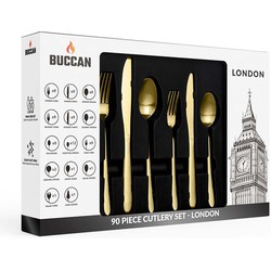 Buccan - Bestekset - London - 90 delig - Goud