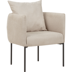 Beliani MALMOS - Fauteuil-Beige-Linnen