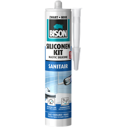 Siliconenkit Zwart Koker 300 ml - Bison