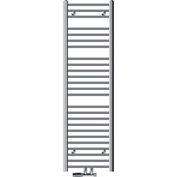 Badkamer radiator middenaansluiting 400x1500 mm chroom recht met wandaansluitset LuxeBath
