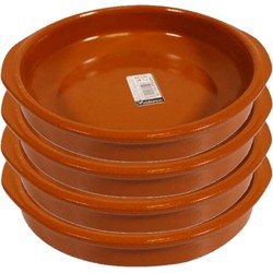 Set van 6x stuks tapas borden/schalen Alicante met handvatten 20 cm - Snack en tapasschalen