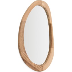 Kave Home - Spiegel Selem van mungur hout met natuurlijke afwerking 60 x 107 cm