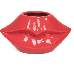 HV Lips Don't Lie Pot - Red- 21x19x11cm