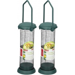 2x Voedersilo voor kleine tuinvogels 22 cm - Vogelvoederhuisjes