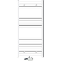 Badkamerradiator Sahara 600 x 1200 mm Wit recht + midden aansluiting