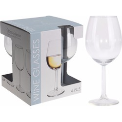12x Witte wijn glazen transparant 430 ml - Wijnglazen