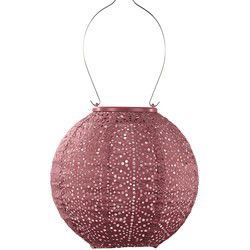 Lumiz Solar Buitenlampion - Sashiko Rond - 20 cm - Koper