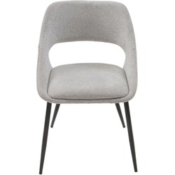 Set van 2 stoelen in stof met metalen onderstel L51 cm - ELODIE