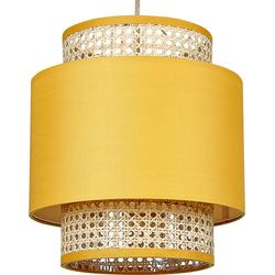 Beliani BOERI - Hanglamp-Natuurlijk-Polyester, Rotan, Katoen