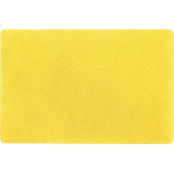 Spirella badkamer vloer kleedje/badmat tapijt - hoogpolig en luxe uitvoering - geel - 50 x 80 cm - Microfiber - Badmatjes