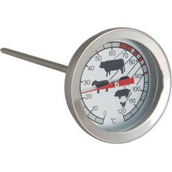 Benson Vleesthermometer - analoog - RVS - 12,5 cm - keukenthermometer - Vleesthermometers