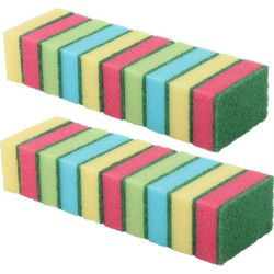Keuken/huishoud schuursponsjes 9 cm - Voordeelpakket 50x stuks - Schuursponzen