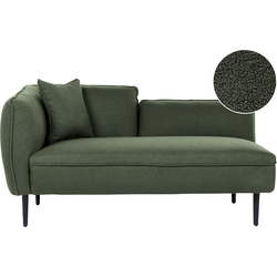 Beliani CHEVANNES - Chaise longue-Groen-Bouclé