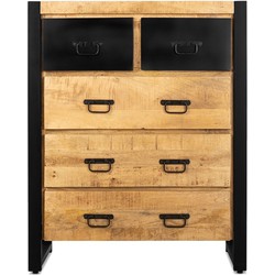 Benoa Bas 5 Drawer Chest 90 cm