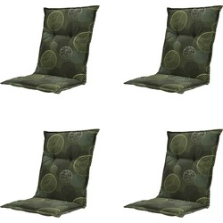 Madison -  Tuinstoelkussen Lage Rug Circle green - Ca. 105x50 cm - Set van 4