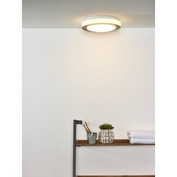 Organisch design hout plafondlamp 28,6 cm dimbaar 12W