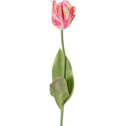 Tulp roze kunstbloem zijde nepbloem