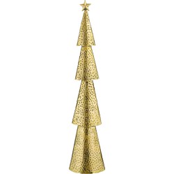 House of Seasons Kerstboom - L15 x B8 x H68 cm - Metaal - Goud