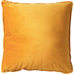 Dutch Decor FINN - Sierkussen 60x60 cm - velvet - effen kleur - Golden Glow - geel - Dutch Decor