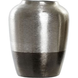 Bloemenvaas van alluminium zilver 16 x 19 cm - Vazen