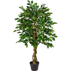Kopu® Kunstplant Ficus 180 cm in pot met Natuurstam
