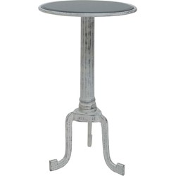 PTMD Cerin Ronde Bijzettafel - H55 x Ø32 cm - Aluminium - Wit