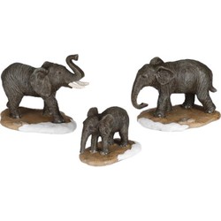 Elephant family 3 stuks - l11xb6xh8cm - Luville