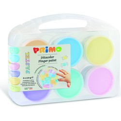 Primo Primo PRIMO - Vingerverf pastel 6 potjes in koffer (6x100gr)