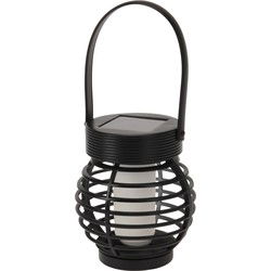 Solar LED lantaarn - zwart - 11 cm - zonne-energie - tuinverlichting - Lantaarns