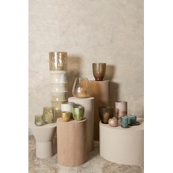PTMD Windlicht Carrera - 19x19x20 cm - Glas - Groen