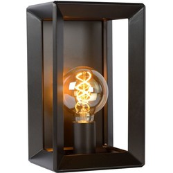 Grijs metalen industriële kubus wandlamp E27