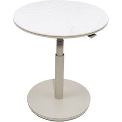 Padroni verstelbare bijzettafel sunny creme stone dia. 59 cm