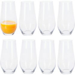 Excellent Houseware Tumbler waterglazen - 8x stuks - 580 ml - Drinkglazen
