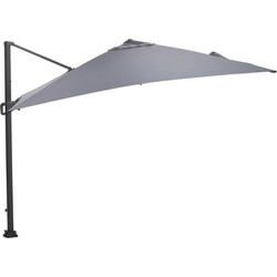 Hawaii zweefparasol 300x300 carbon black/ licht grijs zonwering - Garden Impressions