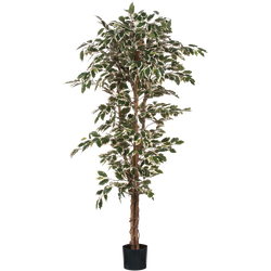 Mica Decorations Ficus Kunstplant - H180 x Ø90 cm - Groen Bont