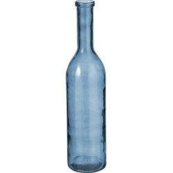 Mica Decorations Rioja Fles Vaas - H75 x Ø18 cm - Gerecycled Glas - Lichtblauw