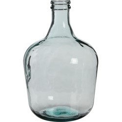 Mica Decorations Diego Fles Vaas - H42 x Ø27 cm - Gerecycled Glas - Transparant