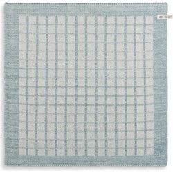 Knit Factory Gebreide Keukendoek - Keukenhanddoek Alice - Ecru/Stone Green - 50x50 cm