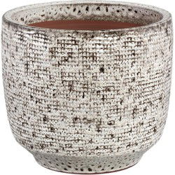 PTMD Bloempot Elana - 39x39x35 cm - Keramiek - Wit