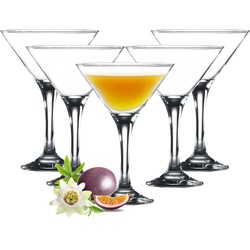 Glasmark Cocktail glazen - 6x - martini - 175 ml - glas - martini glazen - Cocktailglazen